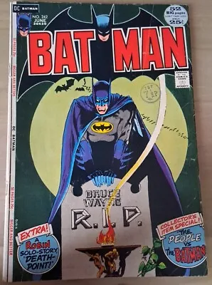 Buy Batman #242 (1972) 1st Appearance Matches Malone Bag/boarded Free Uk P&p Vg+/fn- • 24.99£