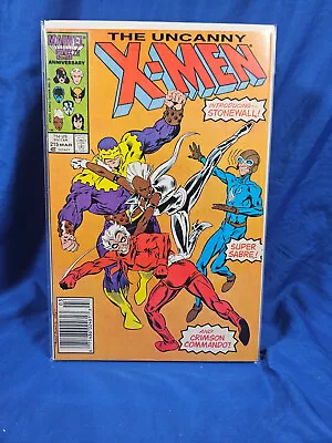Buy The Uncanny X-Men #215 1st Crimson Commando, Stonewall, Super Sabre FN/VF 7.0 • 2.39£