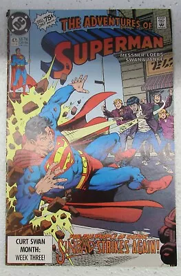 Buy Vintage DC Comics #471 October 1990 The Adventures Of Superman Comic Book • 7.96£