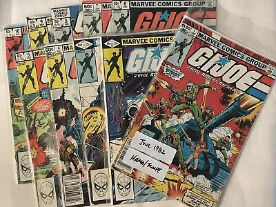 Buy GI Joe #1 To #10 (10 Consecutive Comics Set - MARVEL 1982) (ITEM VIDEO!) NM/MT • 479.71£