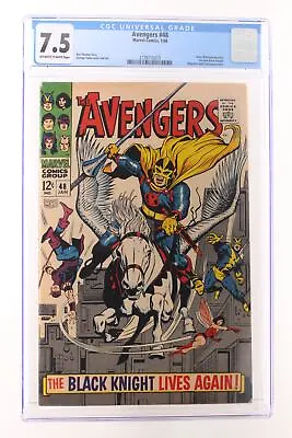 Buy Avengers #48 - Marvel Comics 1968 CGC 7.5 Dane Whitman Becomes The New Black Kni • 220.58£