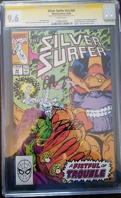 Buy Silver Surfer #44 (v3) CGC 9.6 Signature Series 1st Infinity Gauntlet 2x Signed • 472.45£