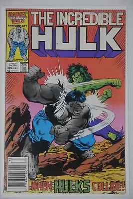 Buy Incredible Hulk #326 (1991) Newsstand Green Vs. Grey Hulk! Marvel Comics Milgrom • 19.18£
