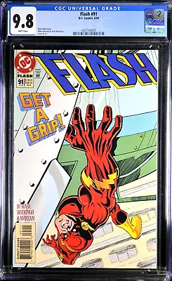 Buy Flash #91 CGC 9.8 🔑 (1st Bart Allen (Impulse) In Cameo! 🔑 (1994) • 86.71£