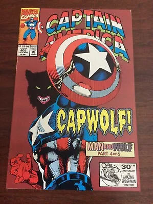 Buy Captain America #405 1st App Appearance Cap-Wolf Werewolf 1992 Marvel Comic. • 7.88£