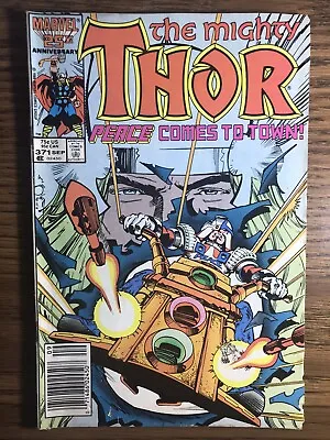 Buy Thor 371 Newsstand 1st Appearance Of Justice Peace Marvel Comics 1986 • 3.91£