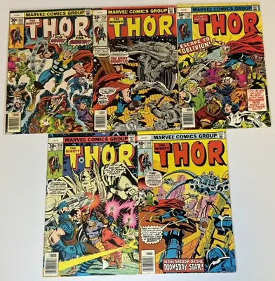 Buy Thor 257 258 259 260 261 RUN Marvel 1977 Newsstand Lot Of 5 HIGH GRADE NM- • 74.29£
