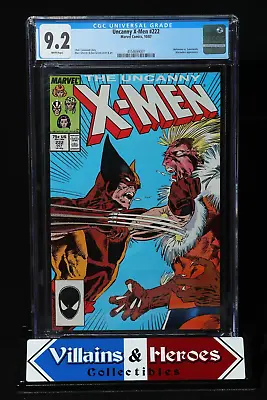 Buy Uncanny X-Men #222 ~ CGC 9.2 ~ Wolverine Vs Sabretooth ~ Marvel Comics (1987) • 36.18£