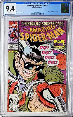 Buy Amazing Spider-man #339, Cgc 9.4 White Pages, 1990 Marvel Comics • 36.19£