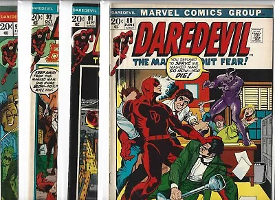 Buy Daredevil #88, #91, #92 & #96   Lot Of 4  (1972/1973, Marvel Comics) • 118.94£