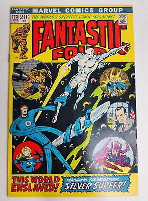 Buy Fantastic Four #123 Marvel Comic Book 1972 Galactus Silver Surfer Appearances • 35.68£