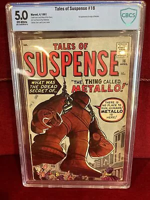 Buy Tales Of Suspense #16  1961 CBCS  5.0  Jack Kirby Cover!  Prototype Don Heck • 315.45£