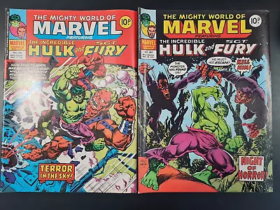Buy The Mighty World Of Marvel Starring Hulk #286 & #287 Marvel Uk 1977 • 0.99£