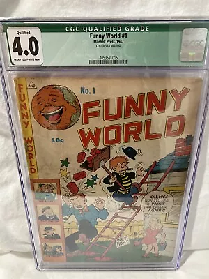 Buy Funny World #1 (1947, Marbak Press) Golden Age, Rare, CGC QUALIFIED Graded (4.0) • 158.87£