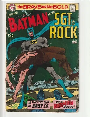 Buy Brave And The Bold # 84 Good- DC Comics 1969 Batman & Sgt Rock Neal Adams Cover • 7.12£