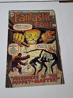 Buy Fantastic Four #8 1962 1st Appearance Puppet Master Alicia Master Marvel Comics • 160.85£