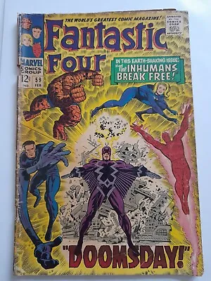 Buy Fantastic Four #59 Feb 1967 Good/VGC 3.0 Classic Cover Art By Jack Kirby • 19.99£