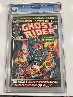 Buy Marvel Spotlight #5 - Marvel 1972 CGC 6.5 Origin And 1st App Of Ghost Rider  • 910.57£