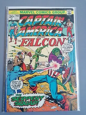 Buy Captain America #163 The Serpent Squad Bronze Age Marvel 1973 • 12.40£