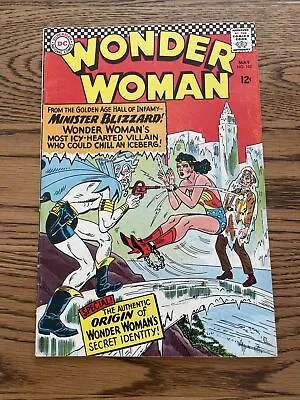 Buy Wonder Woman #162 (DC 1966) Secret Identity Origin! 1st App Blizzard! Silver Age • 28.01£