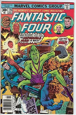 Buy Fantastic Four 176 1976 VF- 7.5 Kirby-c Perez-a Impossible Man Marvel Staffers • 8.02£