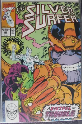Buy Silver Surfer #44 1990 1st Appearance Of The Infinity Gauntlet • 4.95£