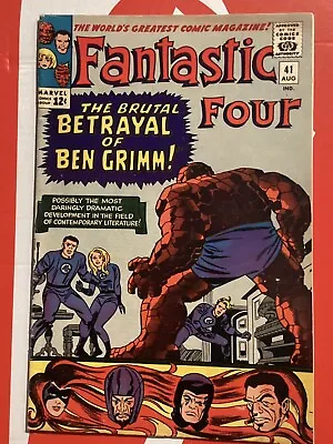Buy Fantastic Four #41 - (Ex - NM) Frightful Four - Marvel Comics 1965 • 58.36£