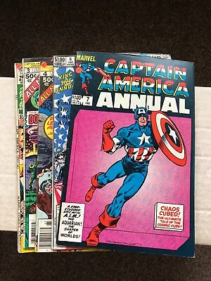 Buy Captain America Annual 1,3,4,6,7 Jack Kirby Art. Magneto, Bucky App • 24.99£