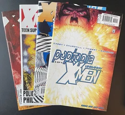 Buy Uncanny X-Men #395 #396 #397 #398 Complete Poptopia Story Arc! (Marvel 2001) • 4.79£