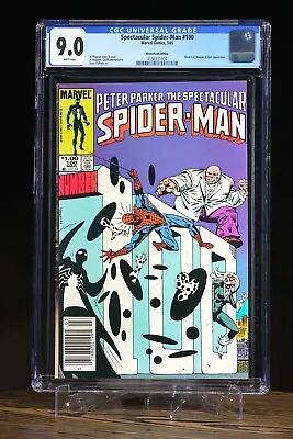 Buy SPECTACULAR SPIDER-MAN #100 Newsstand 1985 CGC 9.0 Spiderverse Spot Kingpin • 198.75£