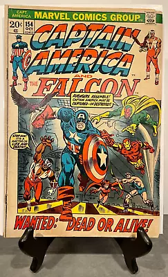 Buy Captain America #154 | Marvel Comics 1972 | 1st Full App Of Jack Monroe!! • 19.71£