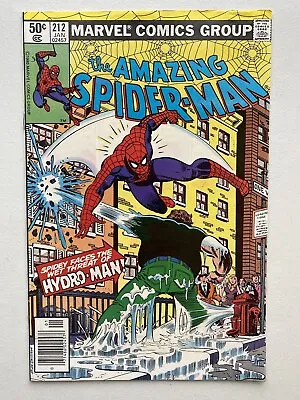 Buy Amazing Spider-Man #212 - 1st App Of Hydro-Man Marvel 1980 KEY Newsstand! • 19.79£
