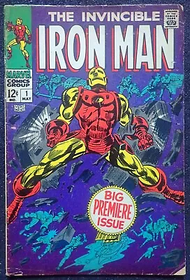 Buy Iron Man #1 💥 GD/VG 3.0-3.5 COMPLETE & UNRESTORED 💥 1968 Invincible Avenger • 312.64£
