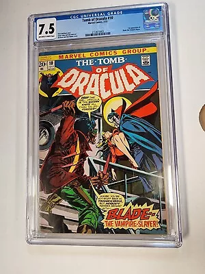 Buy Tomb Of Dracula #10 1973 CGC 7.5 1st Appearance Of Blade Marvel Comics • 919.44£