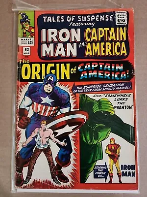 Buy Tales Of Suspense #63 Iron Man Origin Of Captain America! Marvel 1965 • 79.95£
