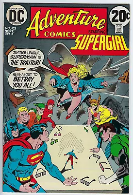 Buy Adventure Comics 423 1972 VF/NM 9.0 Bridwell-s Sekowsky/Oksner-a Justice League • 20.78£