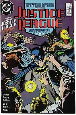 Buy Justice League America #32 (Nov 1989) BATMAN Cover + Art By ADAM HUGHES • 3.95£