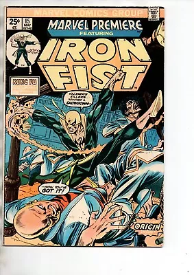 Buy Marvel Premiere #15 - 1st Appearance & Origin Of Iron Fist ~ Bronze-age Key! • 125£