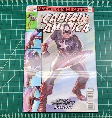 Buy Captqin America #695 (2017) NM LENTICULAR Iron Man #126 Homage Variant Alex Ross • 12.06£