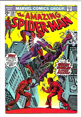 Buy Amazing Spiderman #136 1974, 1st App. Green Goblin II Harry Osborn 8.5 VF+ • 136.17£