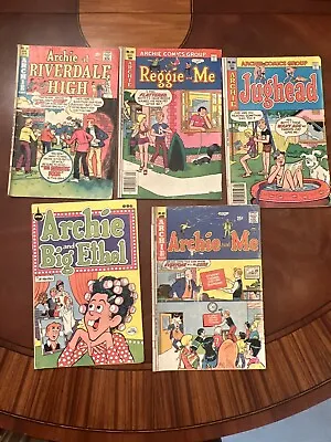 Buy Lot Of 5 Vintage Archie Series Comics Laugh Pep Reggie Silver/Bronze 70s & 80s. • 8£