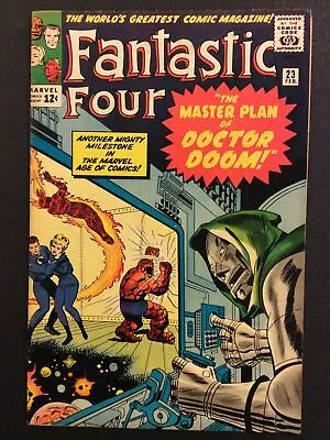 Buy FANTASTIC FOUR #23 Comic Book DOCTOR DOOM Stan LEE Jack KIRBY 1964 RAW FN+ • 315.49£
