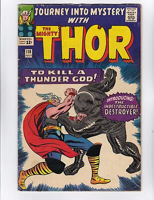 Buy Journey Into Mystery With THOR 118 - First App Destroyer! + LOKI Marvel 1965 • 43.51£