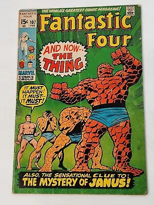 Buy Fantastic Four 107 1st App Janus The Nega-Man 2nd App Annihilus Bronze Age 1971 • 16.08£