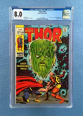 Buy Thor #164 Cgc 8.0 Very Fine 3rd Cameo  Appearance Of Him(warlock) And Pluto • 87.94£