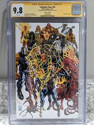 Buy Fantastic Four 35 (680) 1:500 CGC 9.8 Brooks Virgin Variant Signed And Sketched • 395.30£