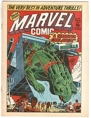 Buy UK Marvel Comic #347 20th June 1979 (formerly MWOM) Conan Godzilla Dracula Lives • 1.75£