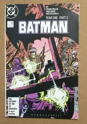 Buy BATMAN 406. Year One, Part 3. DC Comics Frank Miller, David Mazzucchelli. 1986. • 7.50£