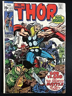 Buy The Mighty Thor #177 Vintage Marvel Comics Silver Age 1st Print 1970 Good *A2 • 6.32£