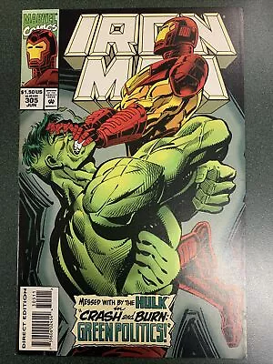 Buy Iron Man #305 (Marvel, 1994) Classic Hulk V Iron Man In Hulkbuster Armor VF • 19.71£